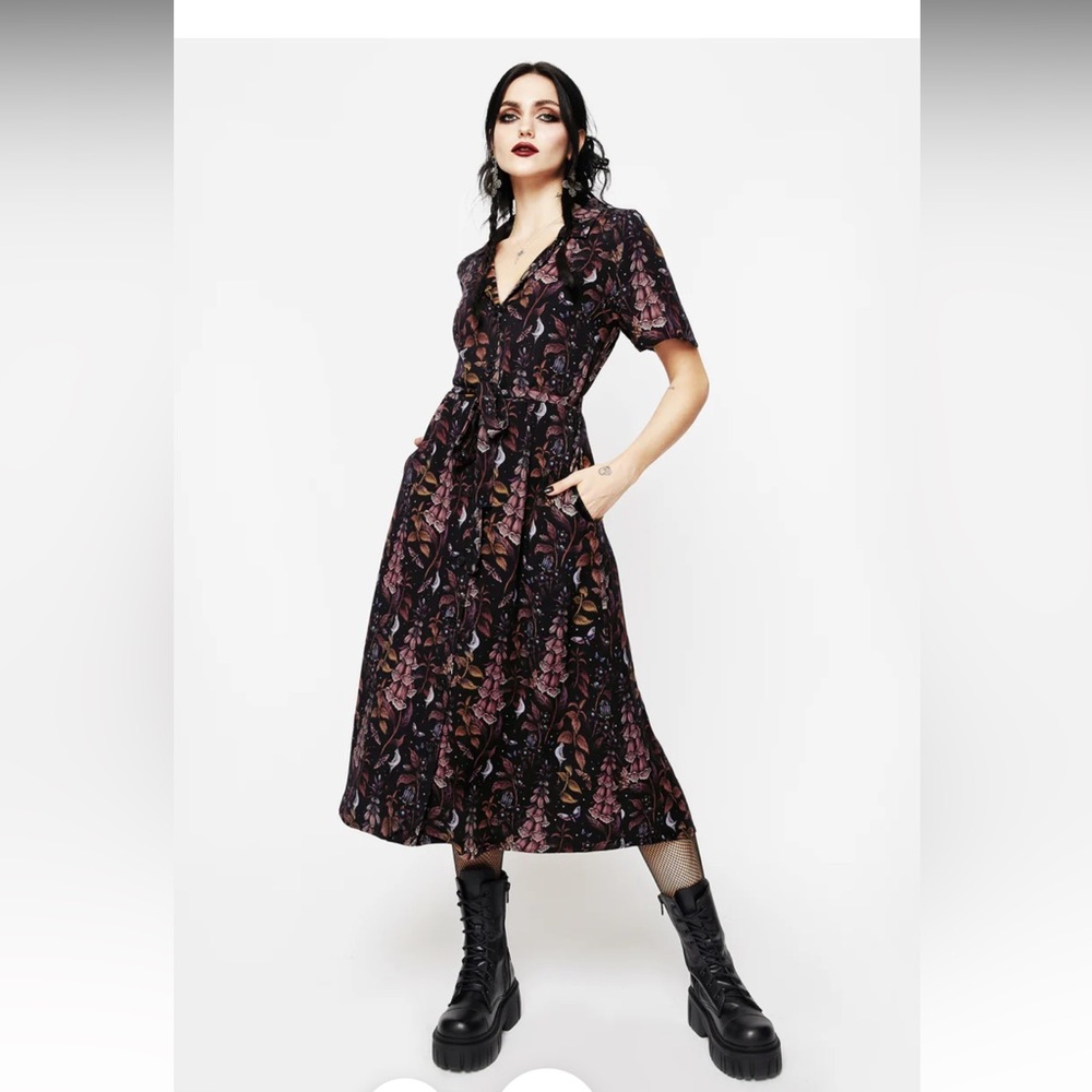 Foxglove Midi Shirt Dress NWOT